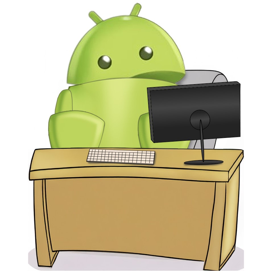 Android Central's Lloyd sitting at a computer desk